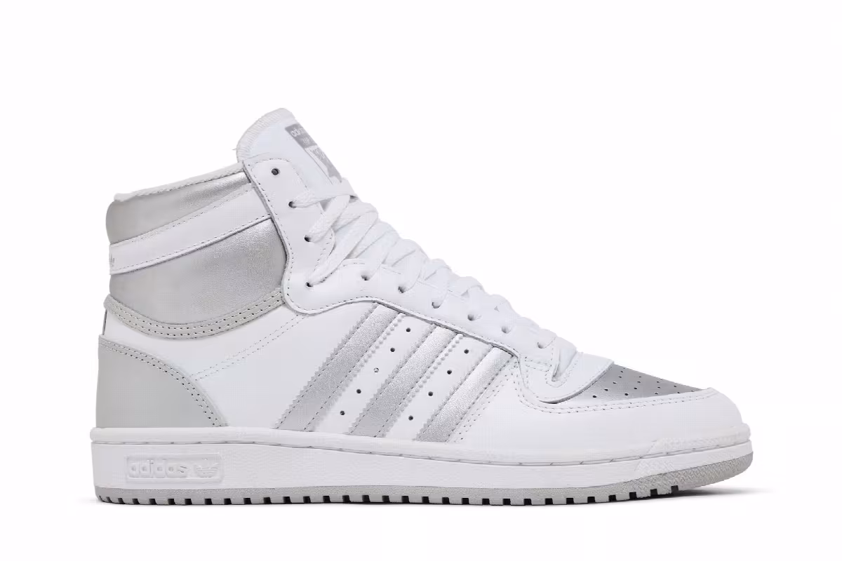 Adidas Women's Top Ten Hi Silver Toe, view 2