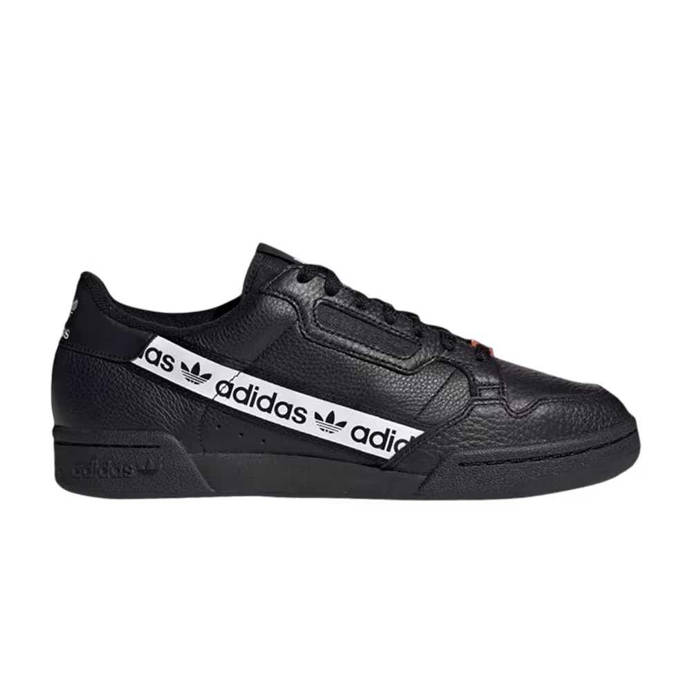 Adidas Continental 80 Wordmark Side Stripe - Black White