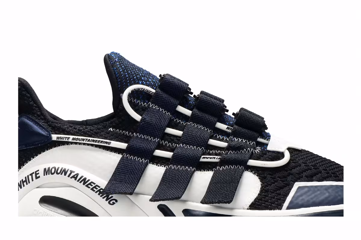 White Mountaineering x adidas LXCON Navy, view 3