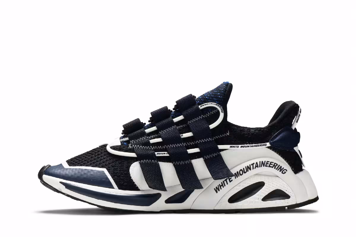White Mountaineering x adidas LXCON Navy, view 4