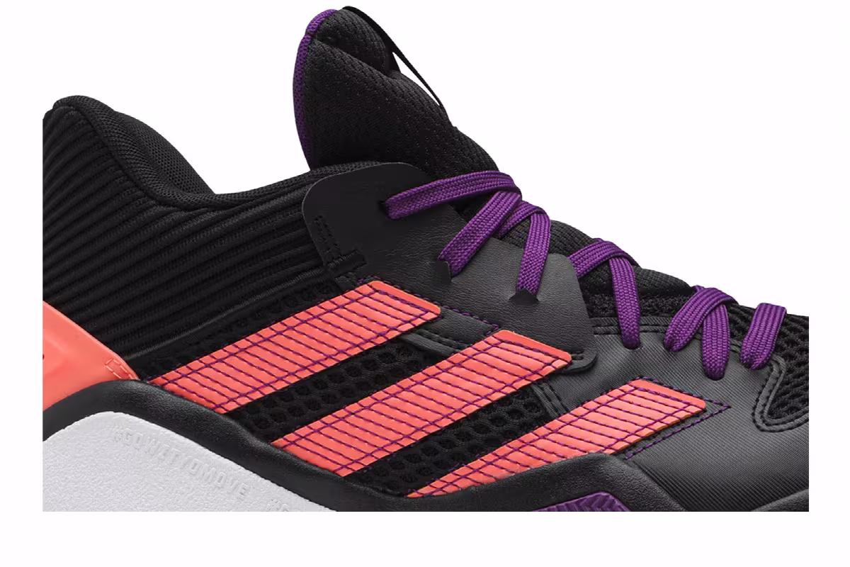 Adidas Harden Stepback Black Purple Coral, view 3