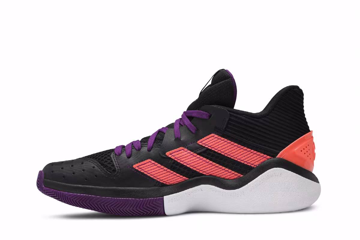 Adidas Harden Stepback Black Purple Coral, view 4