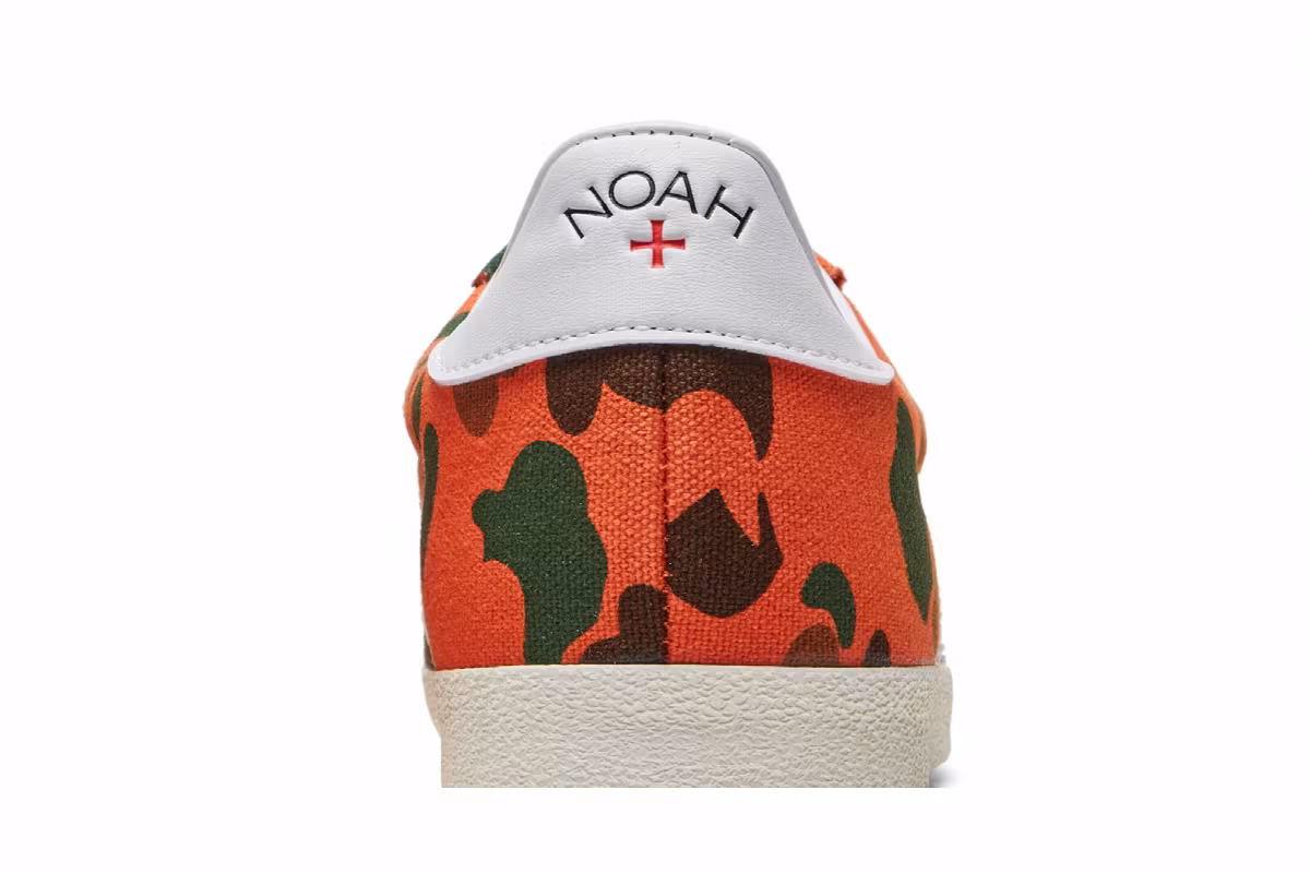 Noah x adidas Gazelle OG Orange Camo, view 8