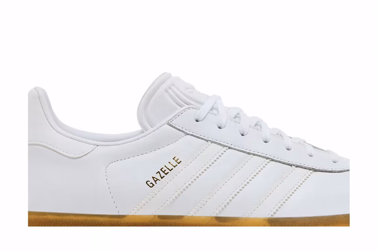 adidas Gazelle White Leather Gum, view 3