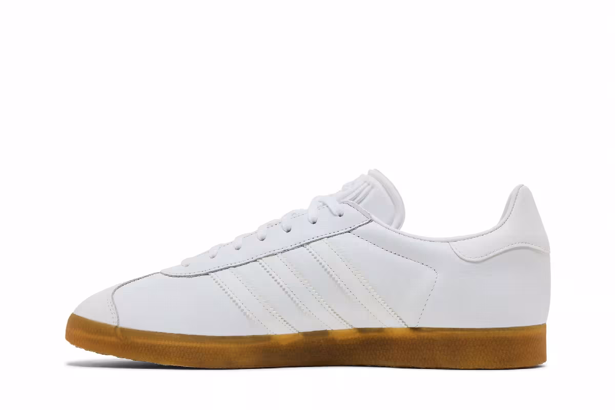 adidas Gazelle White Leather Gum, view 4