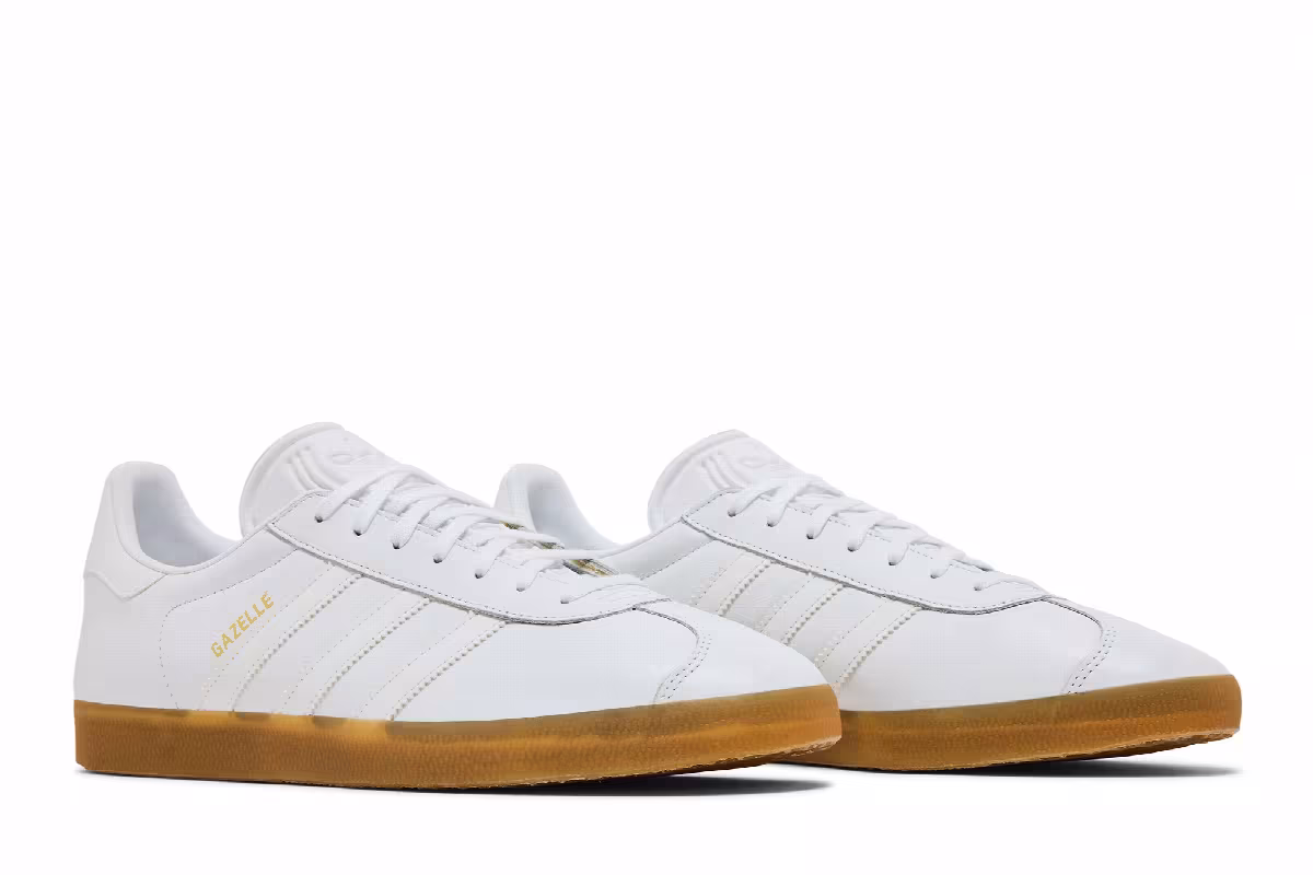 adidas Gazelle White Leather Gum, view 9