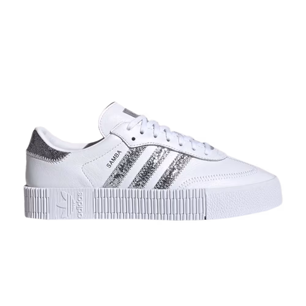 Adidas Women's Sambarose White Silver Metallic