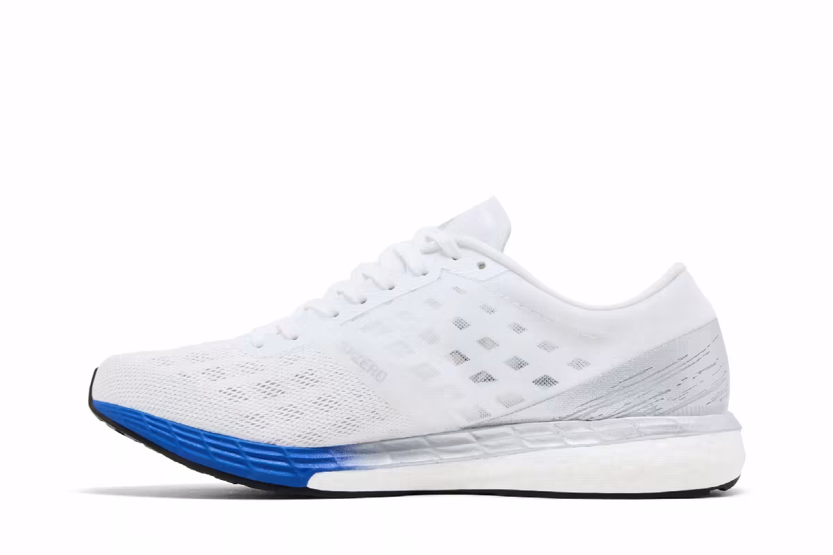 adidas Adizero Boston 9 Silver Metallic Royal Blue, view 4