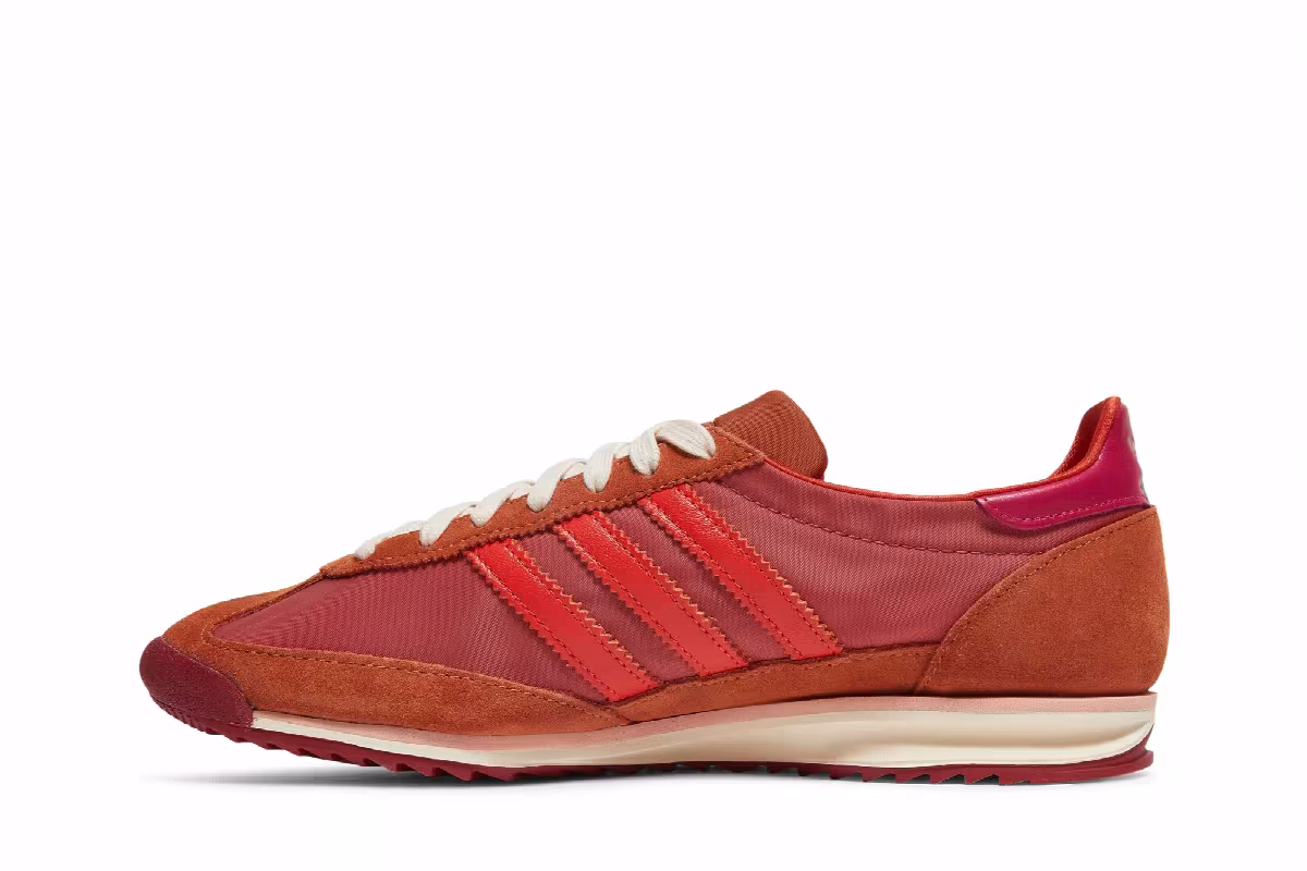 Wales Bonner x adidas SL72 Trace Pink Maroon, view 4