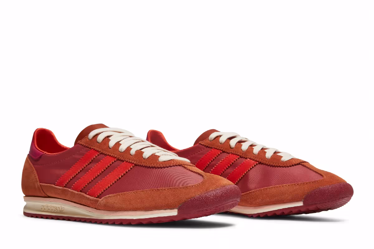 Wales Bonner x adidas SL72 Trace Pink Maroon, view 9
