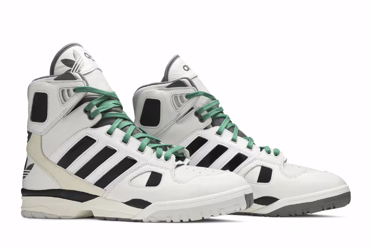 Kid Cudi x adidas Torsion Artillery High Crystal White Core Black, view 9