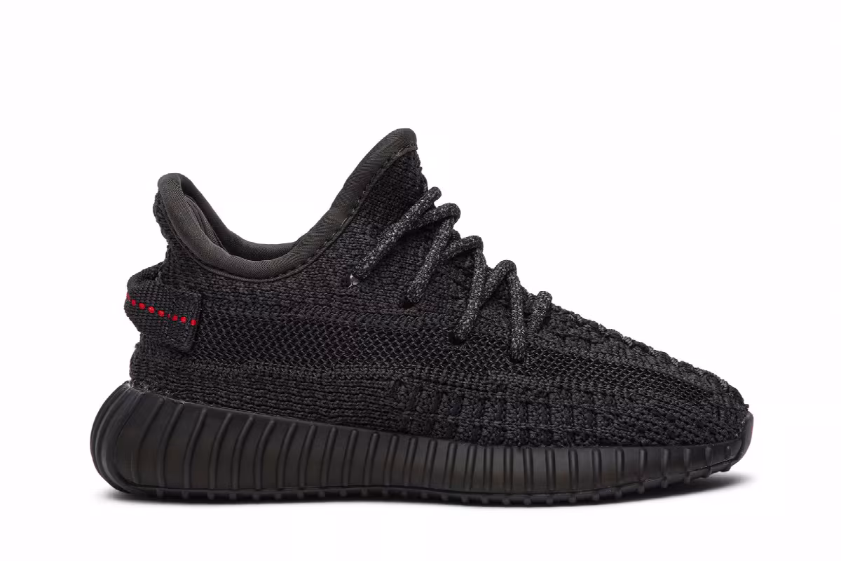 adidas Yeezy Boost 350 V2 Infant Black Non-Reflective, view 2