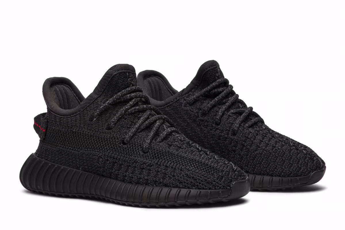 adidas Yeezy Boost 350 V2 Infant Black Non-Reflective, view 9