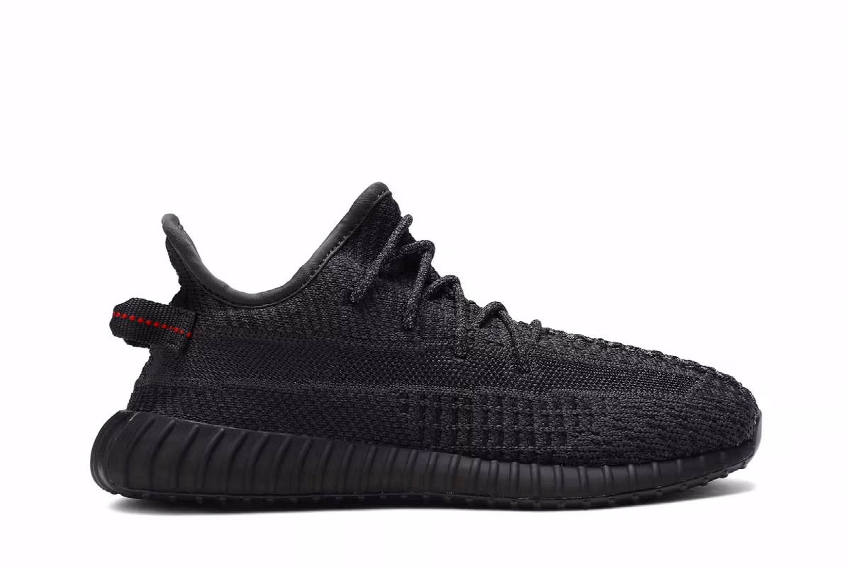 adidas Yeezy Boost 350 V2 Kids Black Non-Reflective, view 2