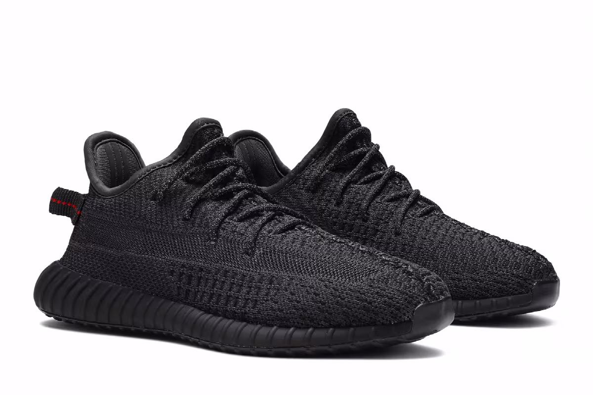 adidas Yeezy Boost 350 V2 Kids Black Non-Reflective, view 9