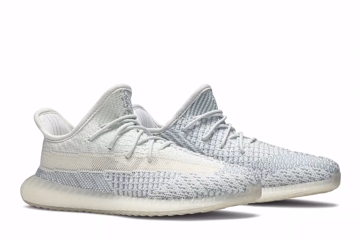 adidas Yeezy Boost 350 V2 Kids Cloud White Non-Reflective, view 9