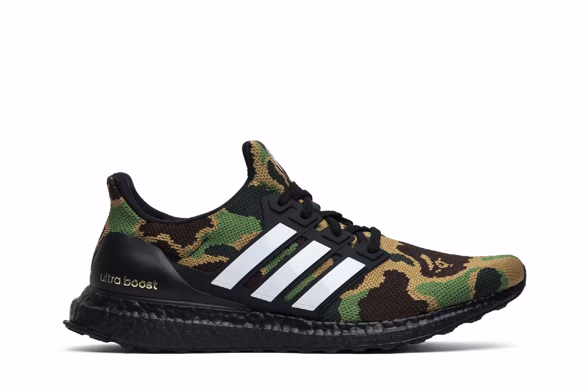 A Bathing Ape x adidas UltraBoost 4.0 Green Camo, view 2