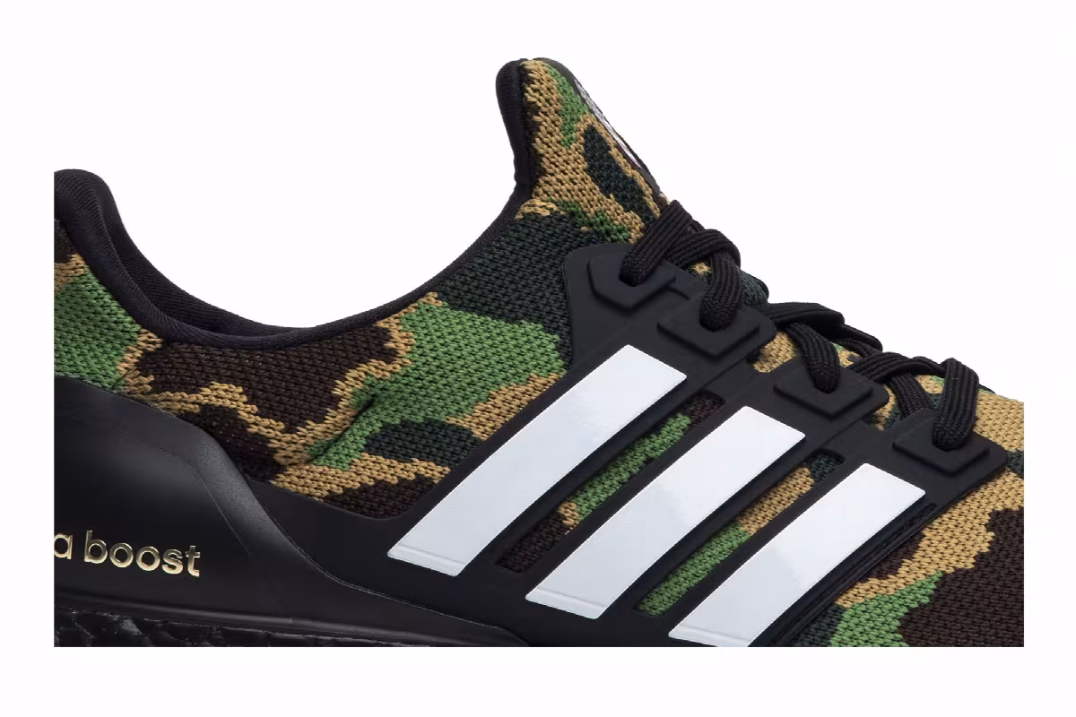 A Bathing Ape x adidas UltraBoost 4.0 Green Camo, view 3