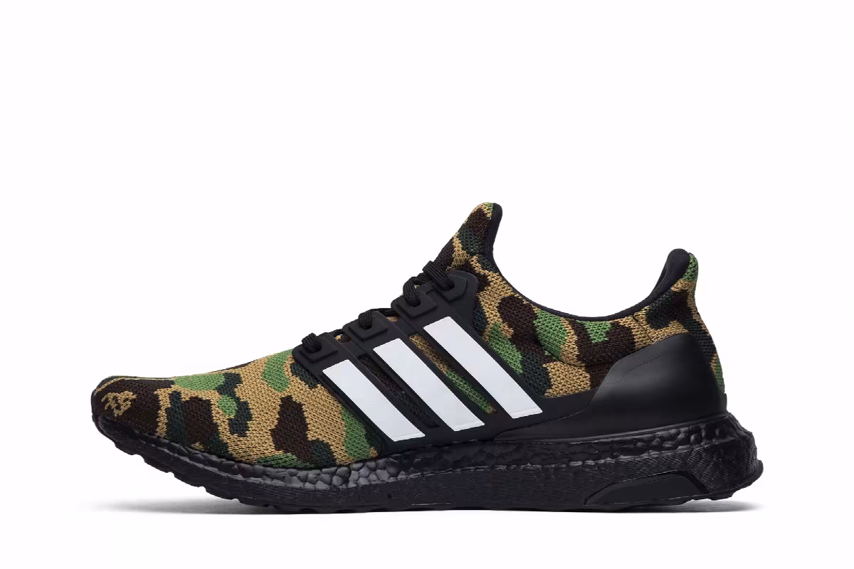 A Bathing Ape x adidas UltraBoost 4.0 Green Camo, view 4