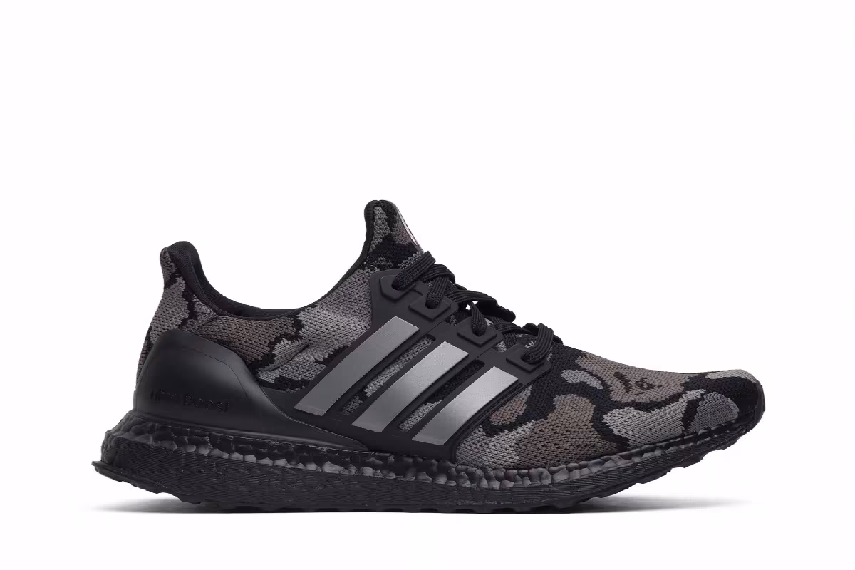 A Bathing Ape x adidas UltraBoost 4.0 Black Camo, view 2