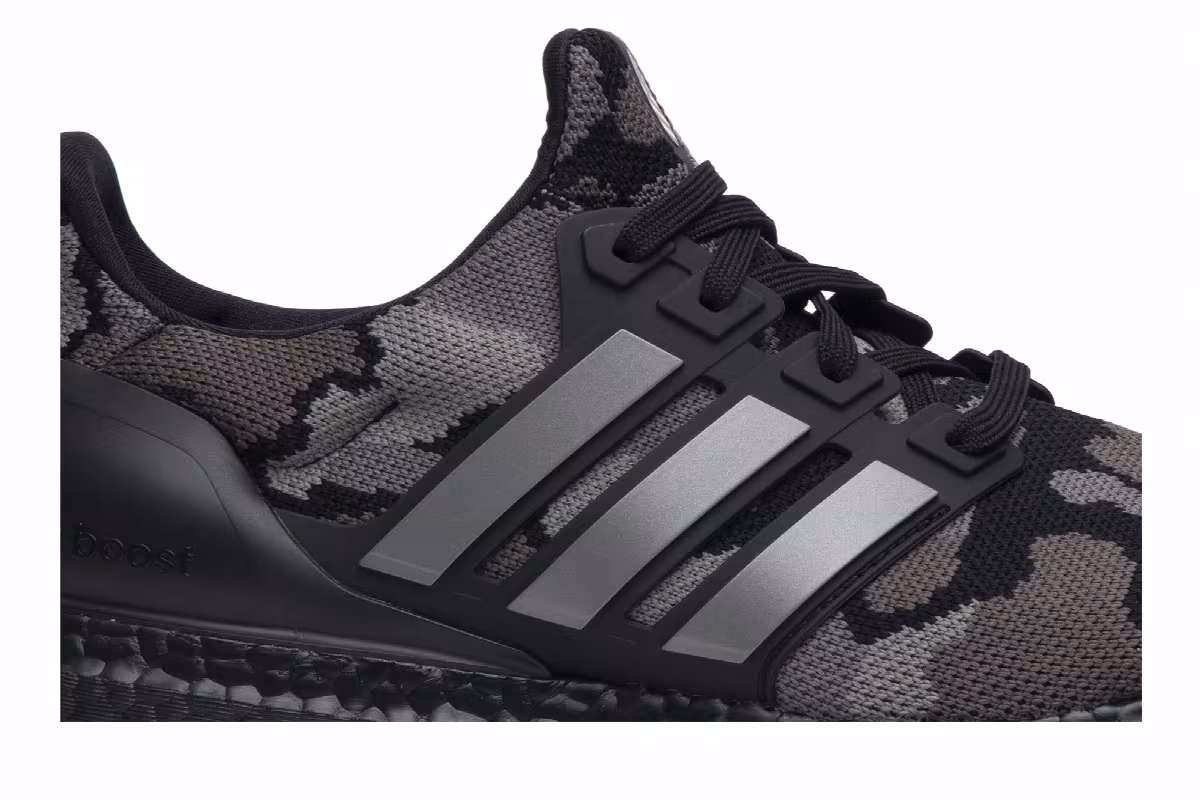A Bathing Ape x adidas UltraBoost 4.0 Black Camo, view 3