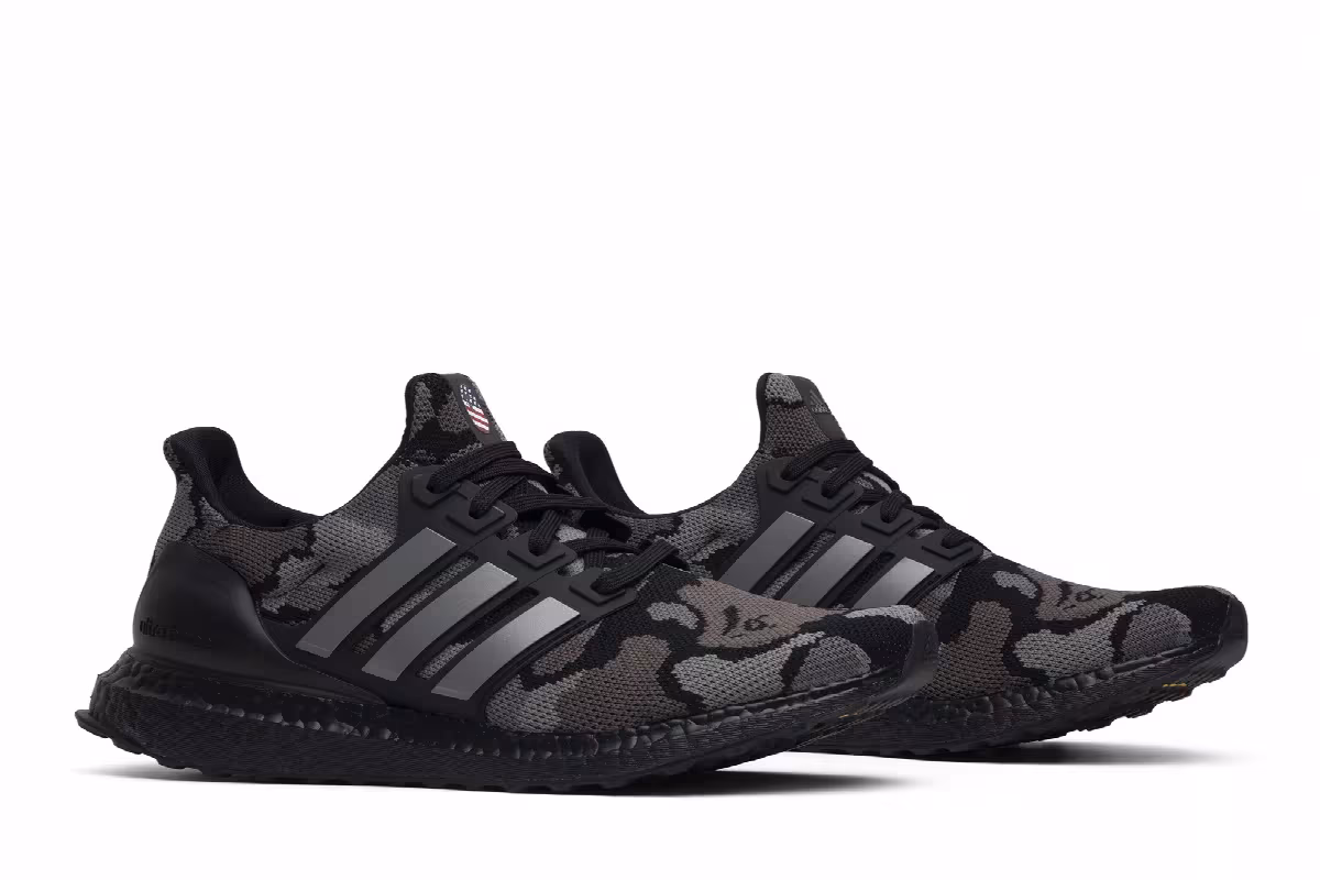 A Bathing Ape x adidas UltraBoost 4.0 Black Camo, view 9