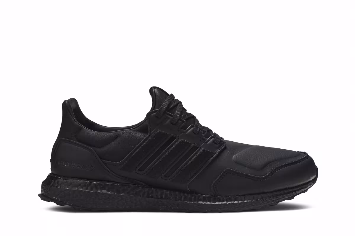 adidas Men's UltraBoost Leather Core Black, view 2