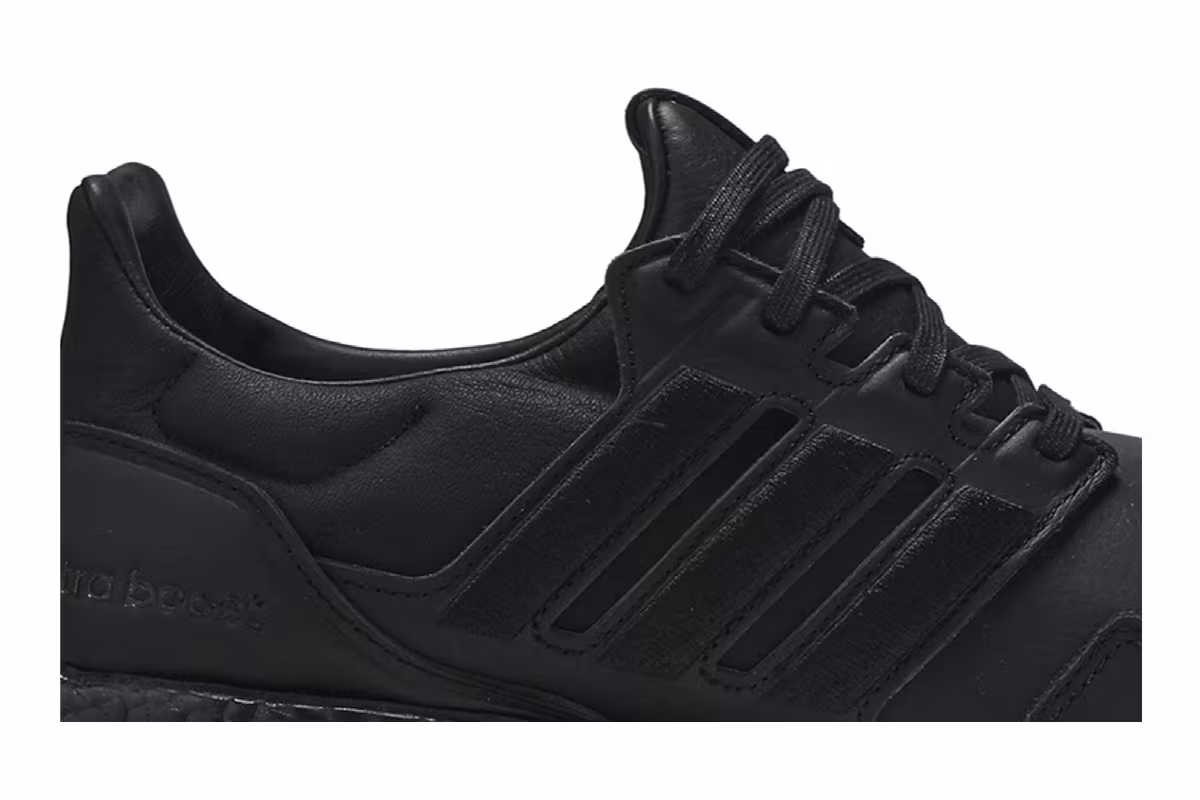 adidas Men's UltraBoost Leather Core Black, view 3