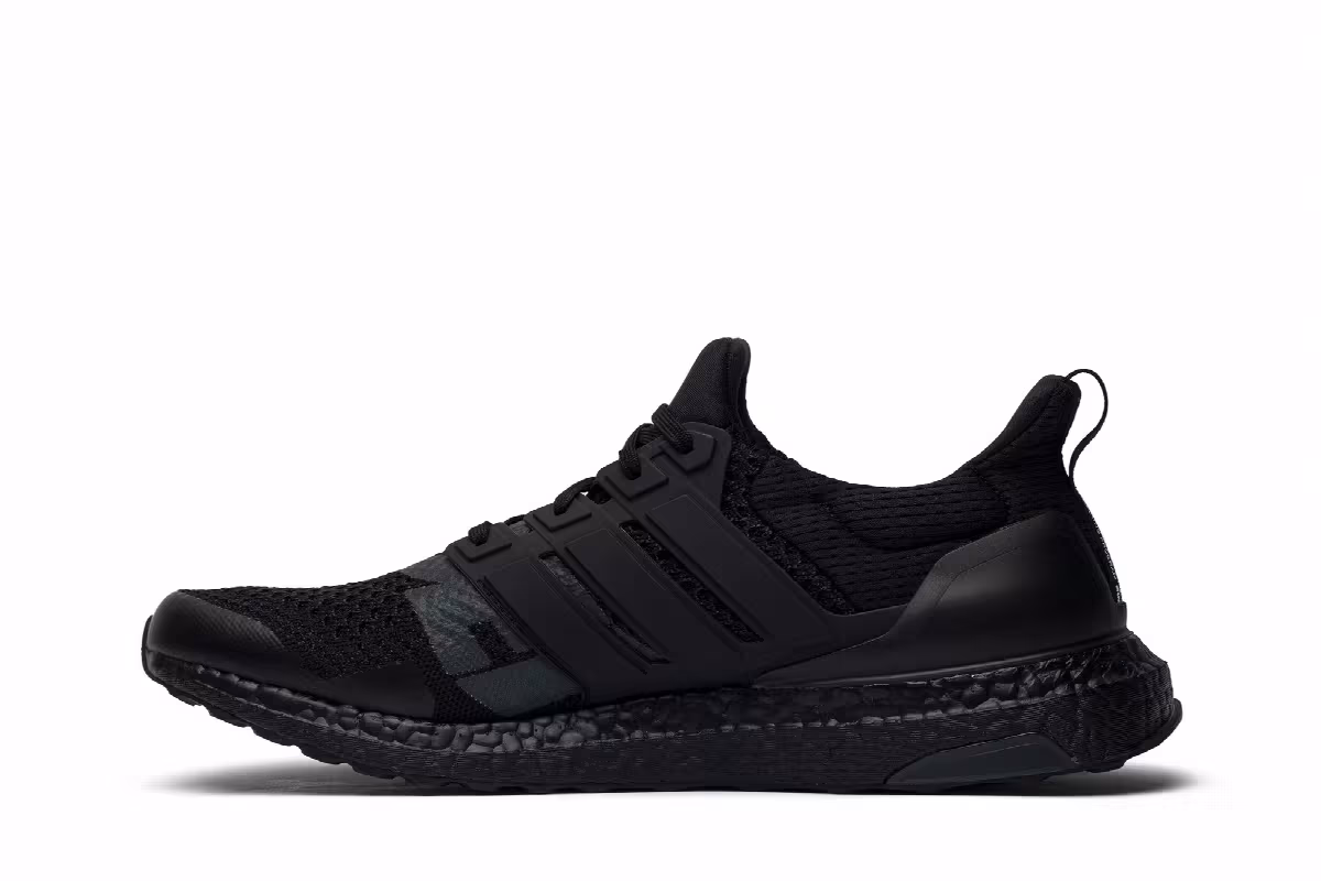 Undefeated x adidas UltraBoost 1.0 Blackout, view 4