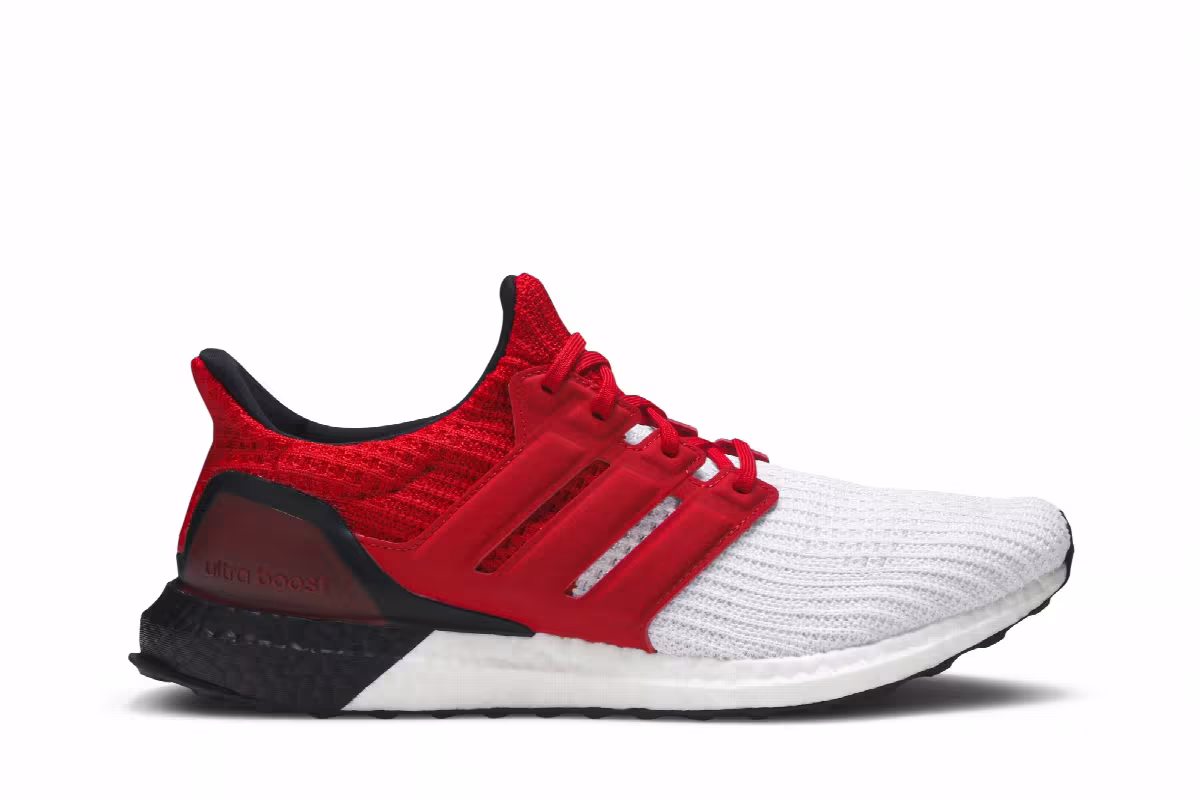 adidas UltraBoost 4.0 White Scarlet, view 2