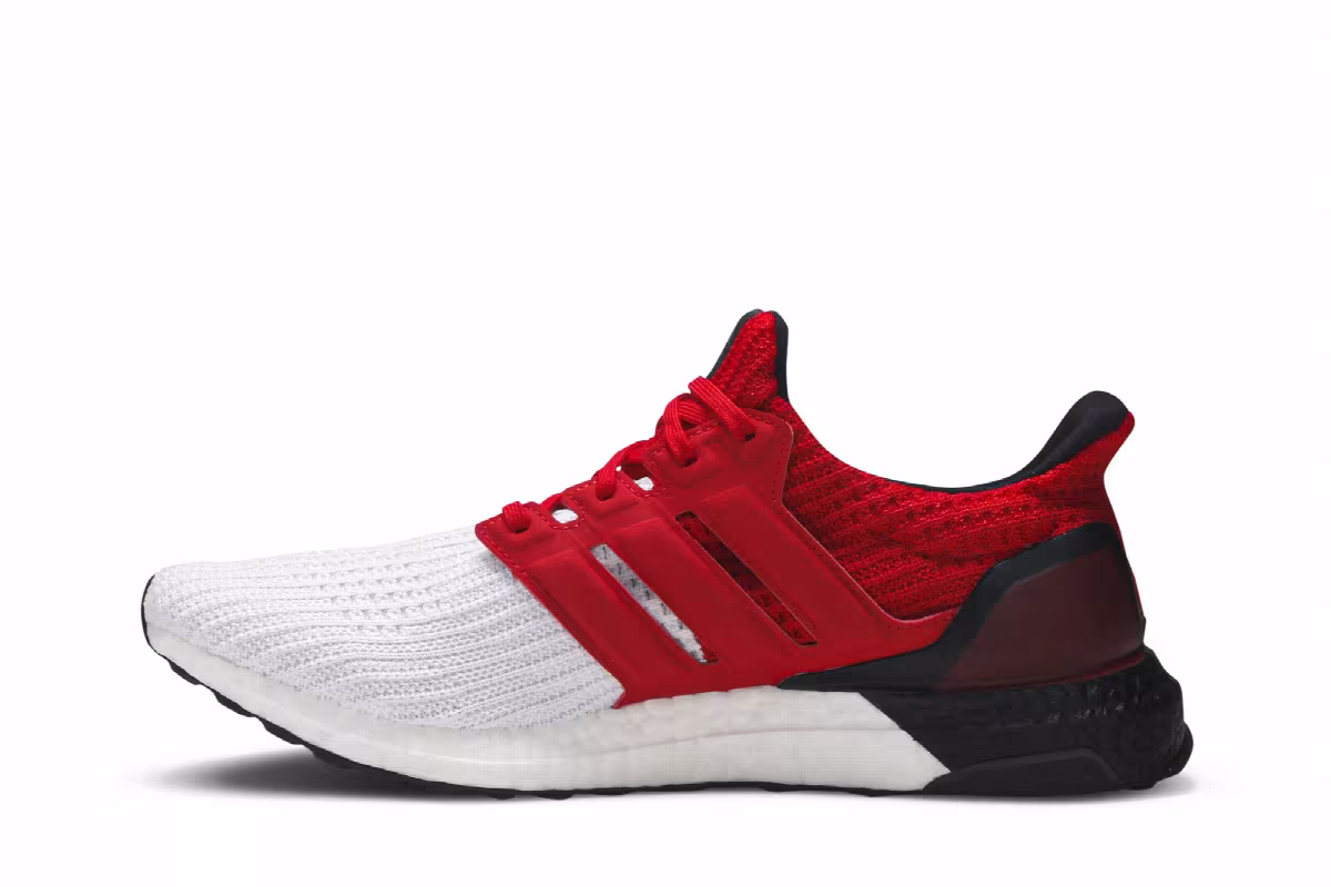 adidas UltraBoost 4.0 White Scarlet, view 4