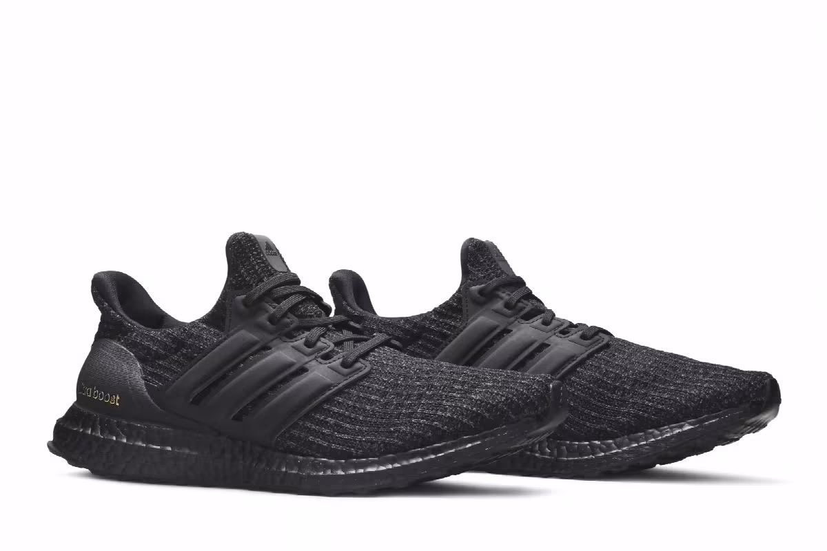 Adidas Women's UltraBoost 4.0 Triple Black Gold, view 9