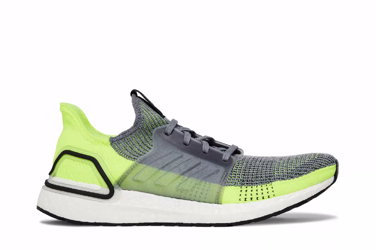 Adidas UltraBoost 19 Grey Yellow, view 2