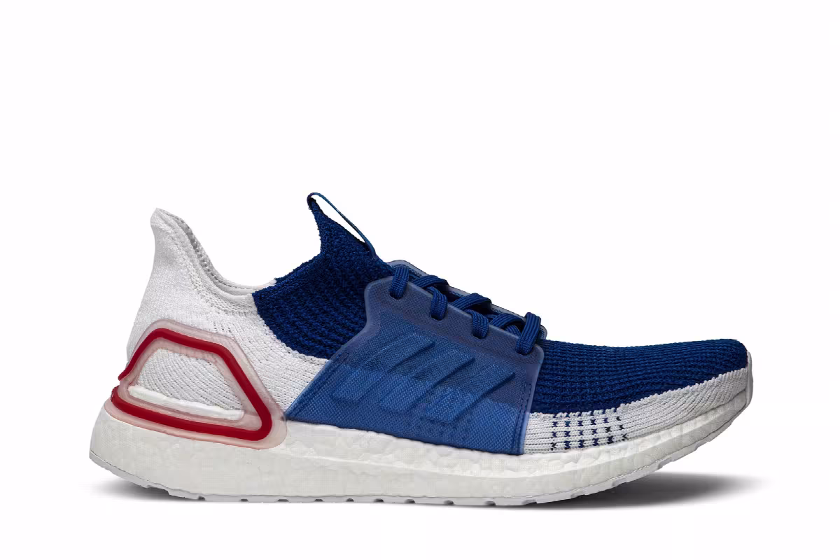adidas UltraBoost 19 White Blue, view 2