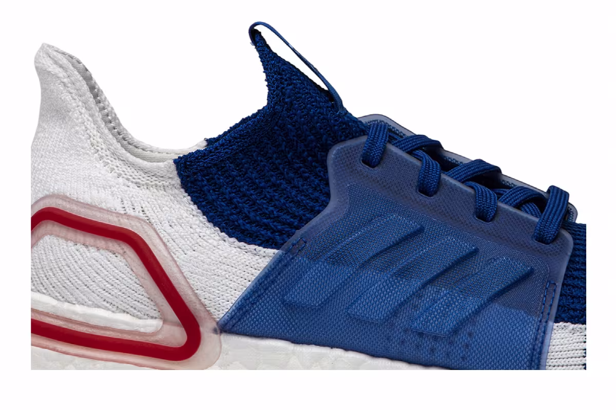 adidas UltraBoost 19 White Blue, view 3