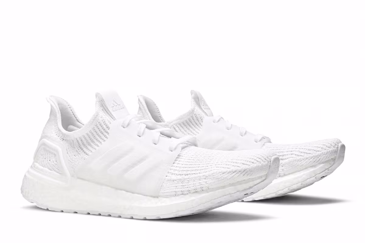 adidas Women's UltraBoost 19 Triple White, view 9