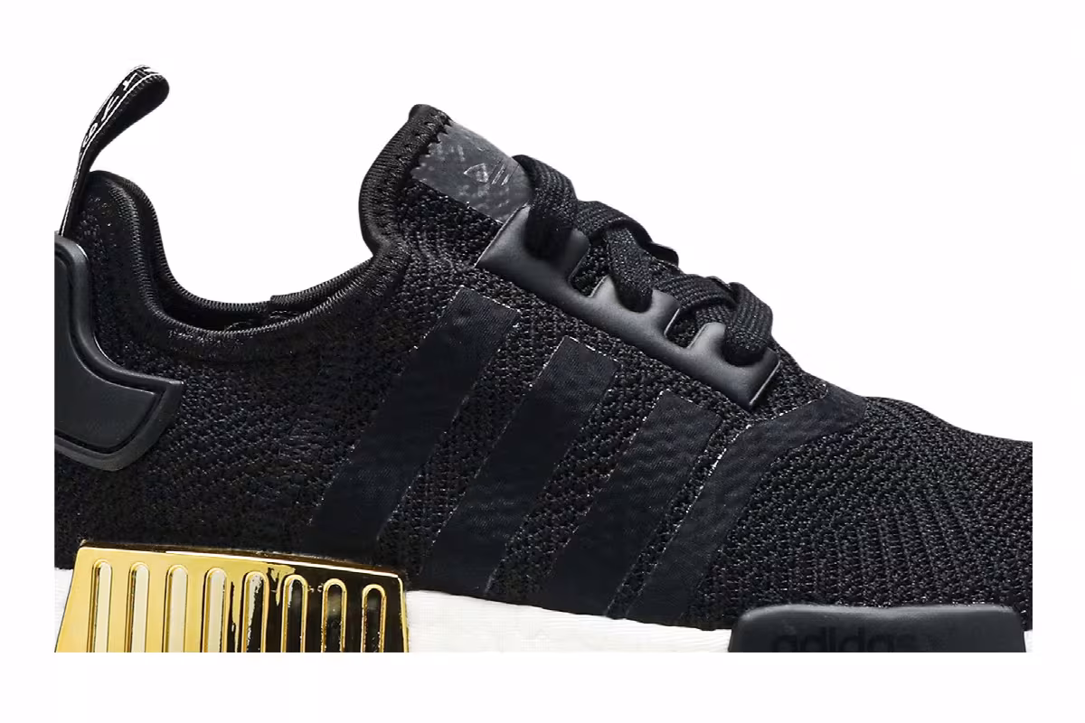 Adidas Women's NMD_R1 Black Gold Metallic, view 3