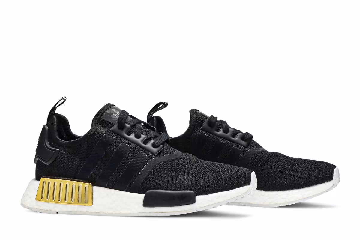 Adidas Women's NMD_R1 Black Gold Metallic, view 9