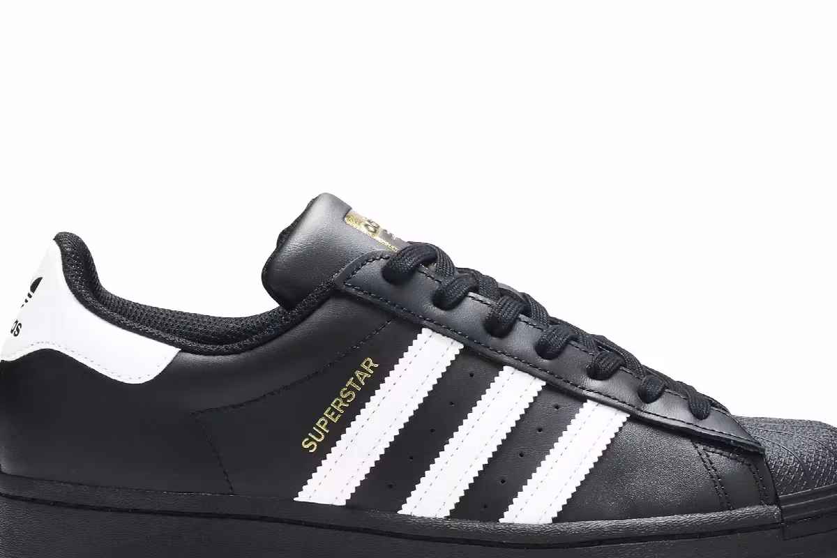 adidas Superstar Core Black White, view 3