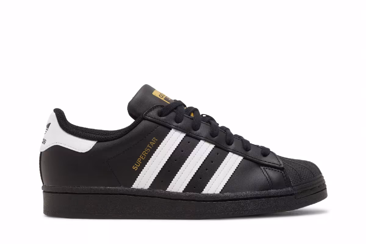 adidas Superstar J Black White, view 2