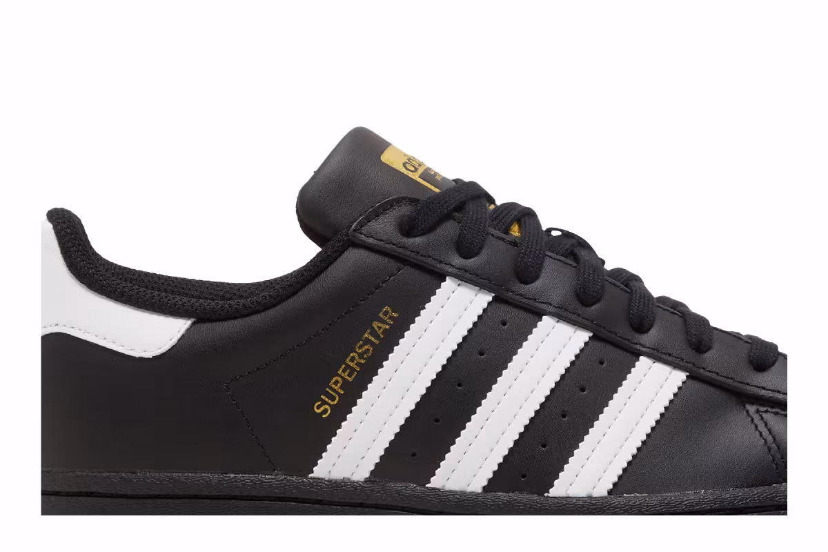 adidas Superstar J Black White, view 3
