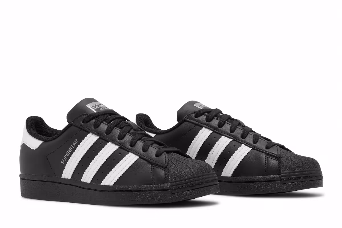 adidas Superstar J Black White, view 9