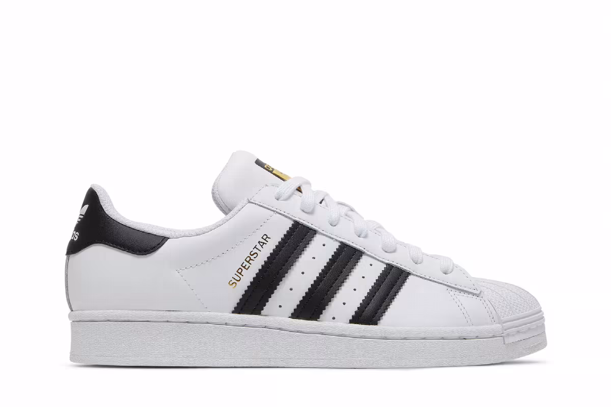 adidas Superstar J White Black, view 2