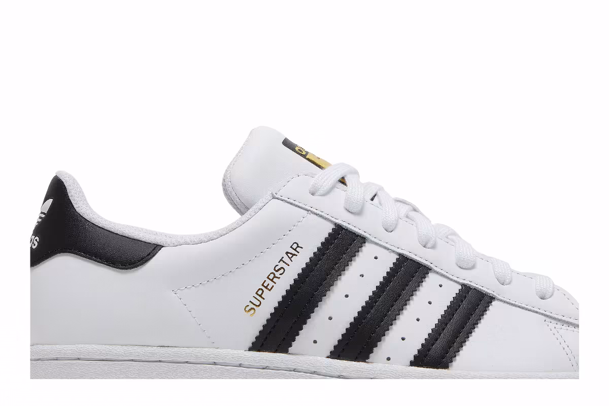 adidas Superstar J White Black, view 3