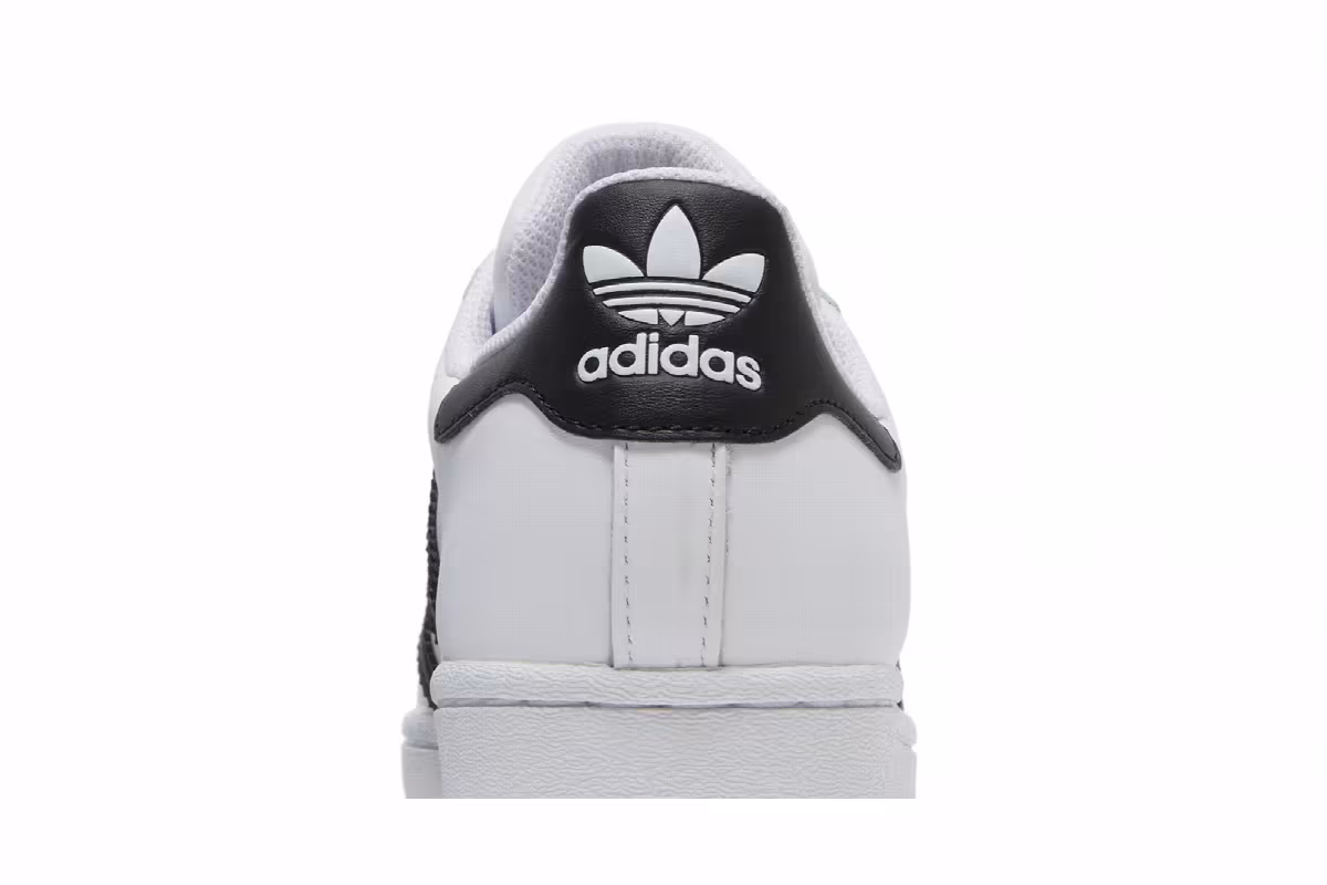 adidas Superstar J White Black, view 8