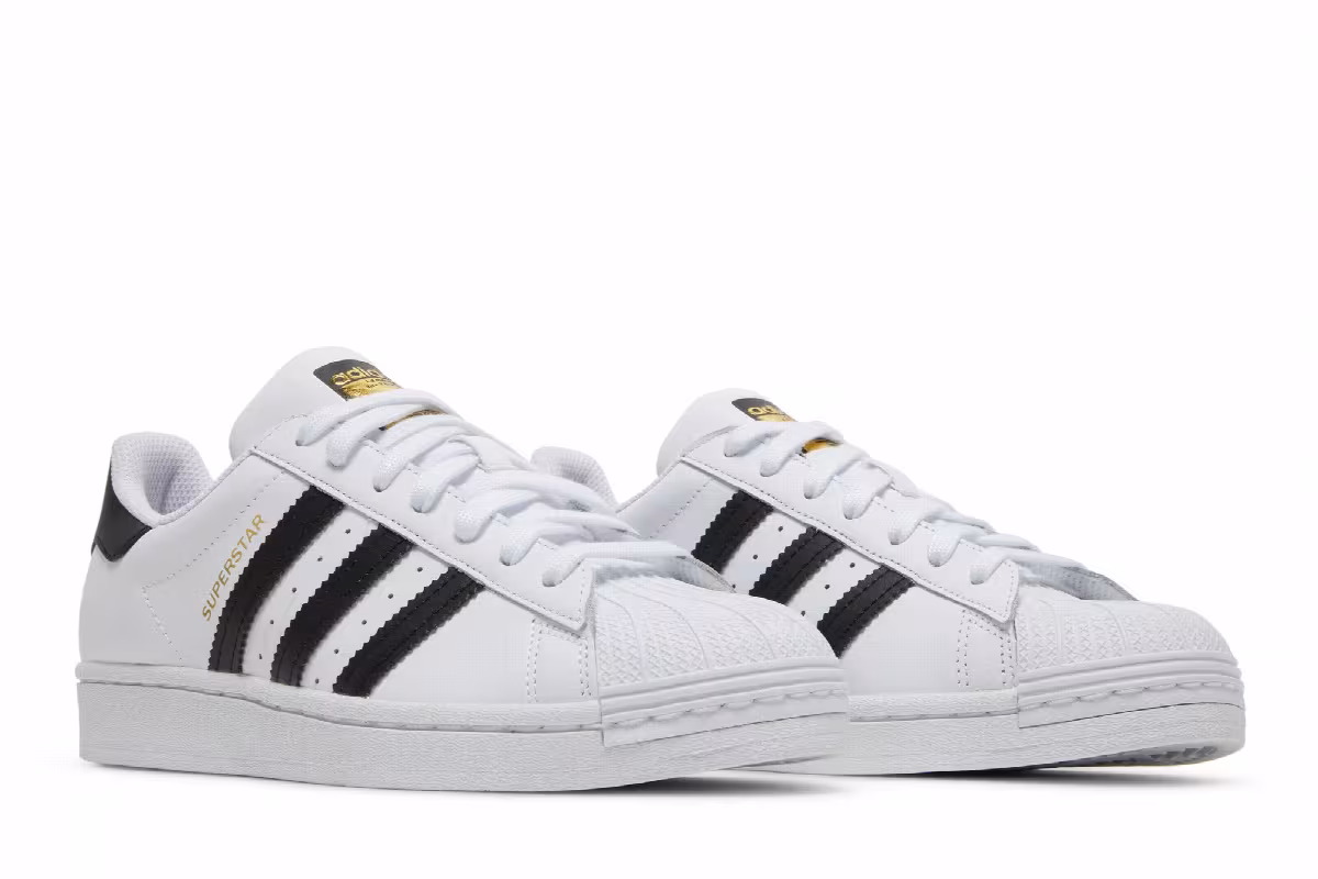adidas Superstar J White Black, view 9