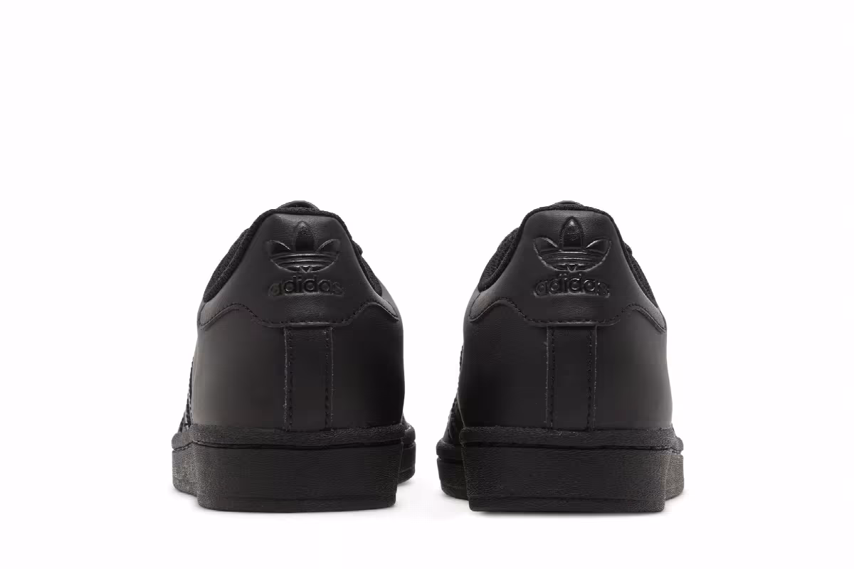 adidas Superstar J Triple Black, view 7