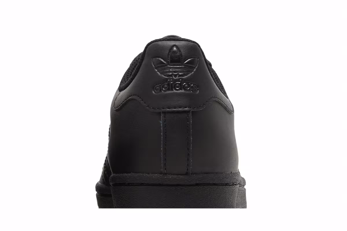 adidas Superstar J Triple Black, view 8