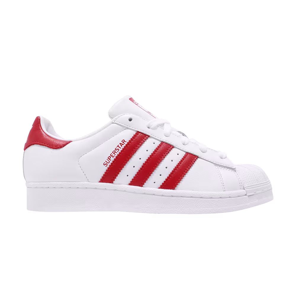 Adidas Superstar White Scarlet