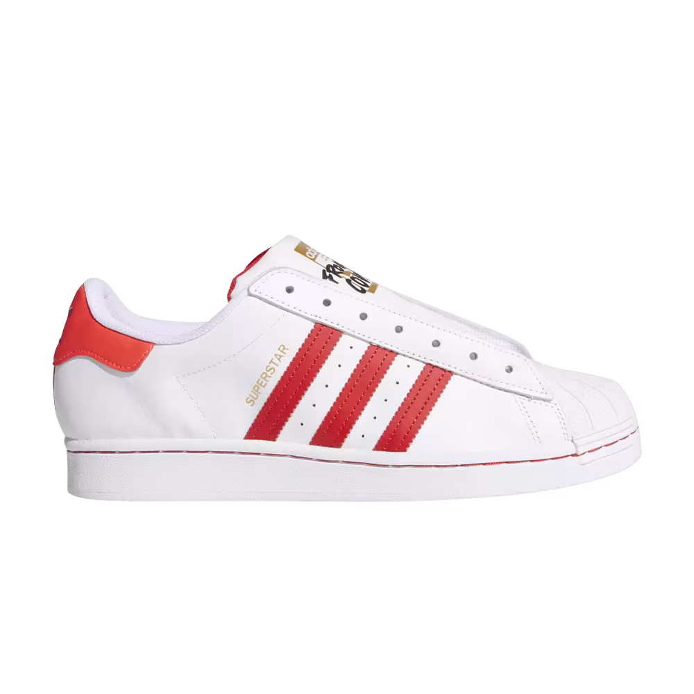 Adidas Superstar Laceless White Team Collegiate Red